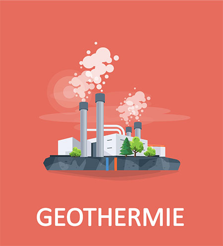 visuel symbolisant la géothermie